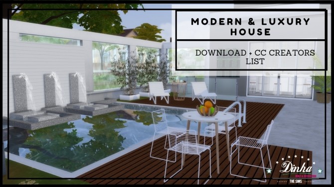 Sims 4 MODERN & LUXURY HOUSE at Dinha Gamer