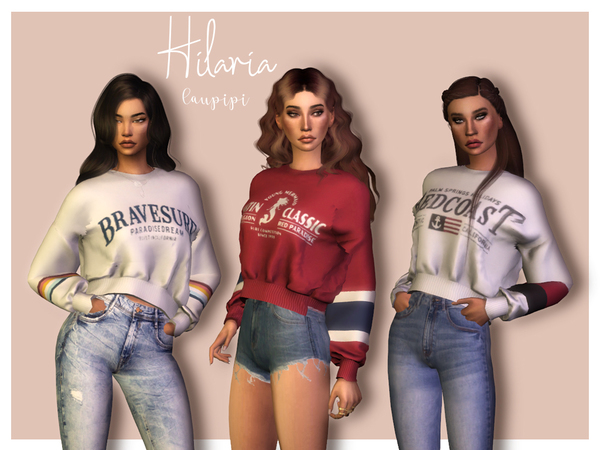 Sims 4 Hilaria sweater by laupipi at TSR