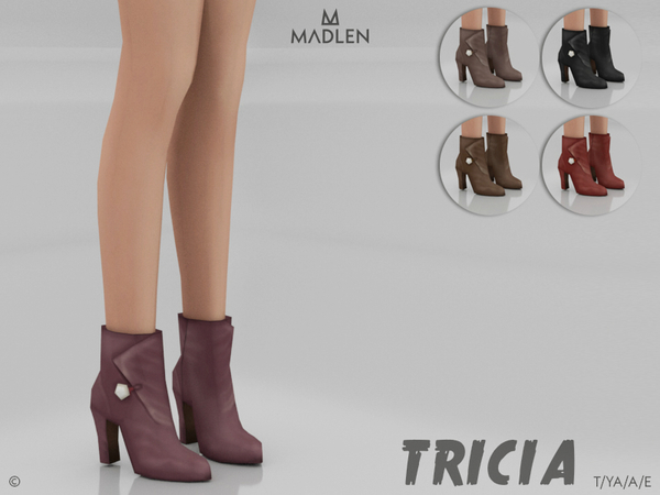 Sims 4 Madlen Tricia Boots by MJ95 at TSR
