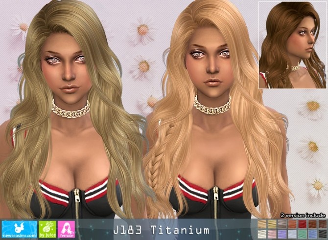 Sims 4 J183 Titanium hair (P) at Newsea Sims 4