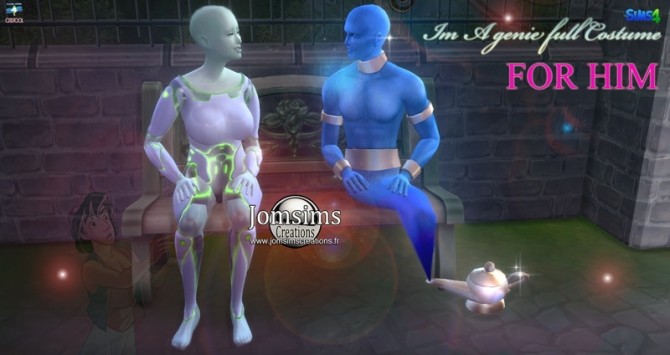 Sims 4 Genie lamp full costume at Jomsims Creations