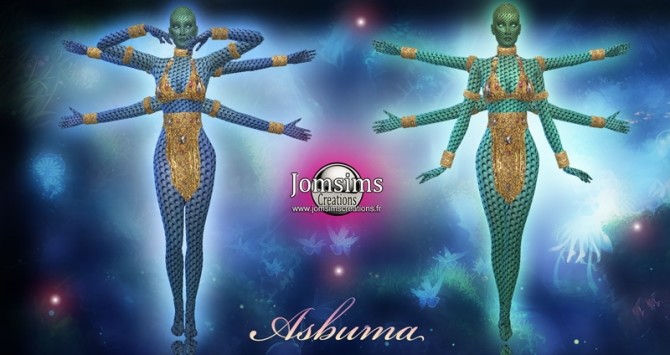 Sims 4 Asburma costume at Jomsims Creations
