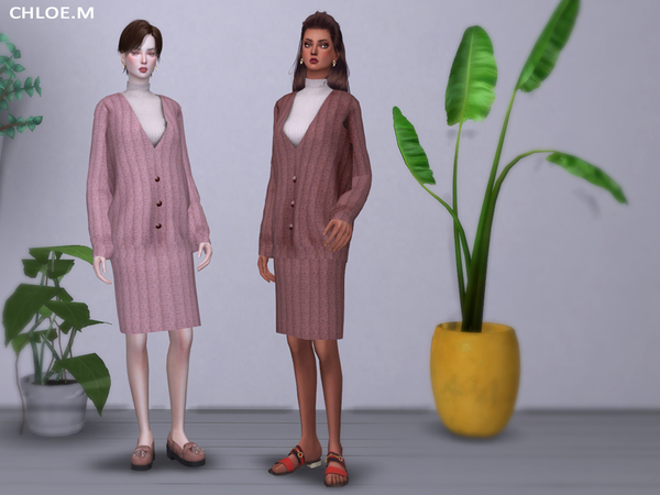 Sims 4 Sweater coat by ChloeM at TSR