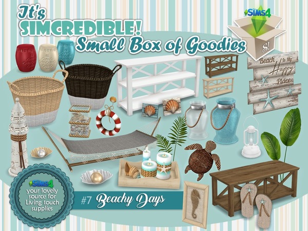 Sims 4 Beachy Days Small Box of goodies #7 by SIMcredible at TSR