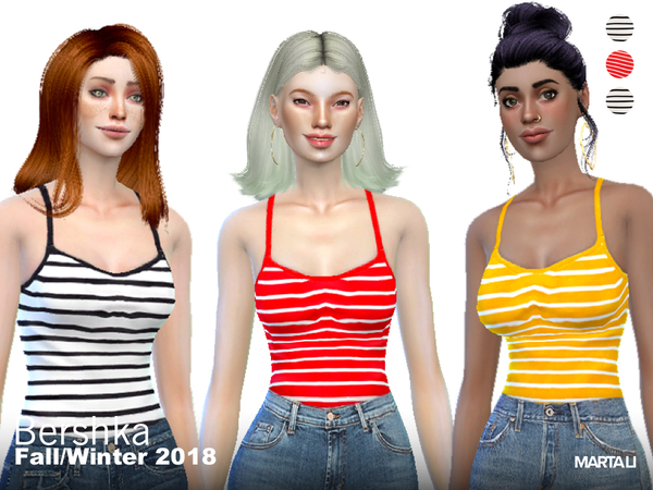 Sims 4 Tank Top Stripes by martalisofia at TSR