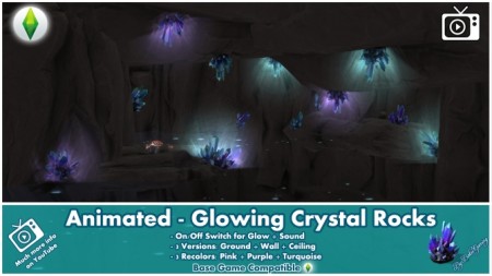 Animated Glowing Crystal Rocks by Bakie at Mod The Sims