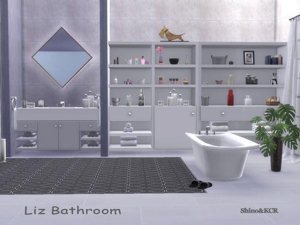 Sims 4 Bathroom Liz by ShinoKCR at TSR
