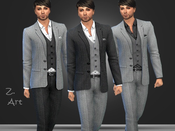 Sims 4 Smart Fashion 05 suit with vest by Zuckerschnute20 at TSR