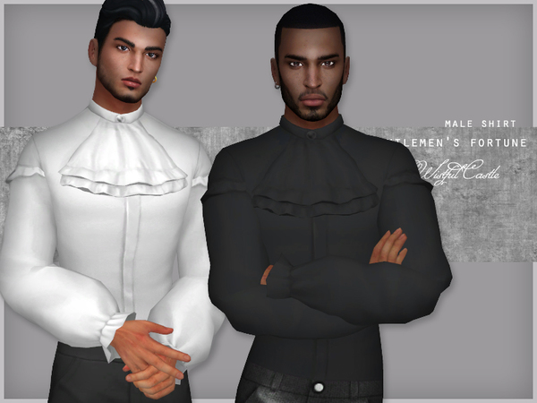 Sims 4 Gentlemens fortune male shirt by WistfulCastle at TSR