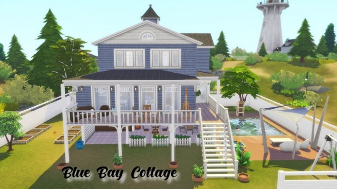 Sims 4 Blue Bay Cottage by Dyo at Sims 4 Fr
