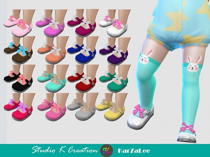 Sims 4 Bow shoes for toddlers at Studio K Creation