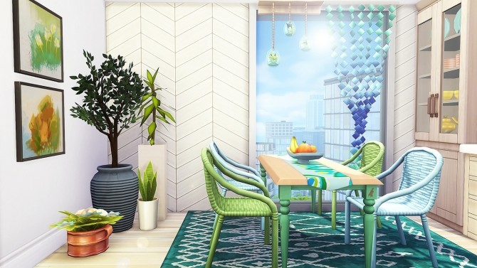 Sims 4 Bright Summery Apartment at Aveline Sims