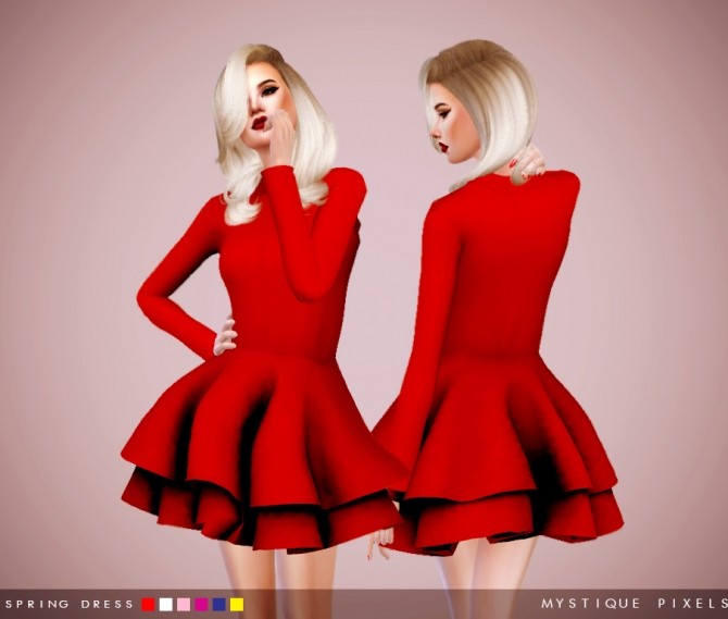 Sims 4 Spring dress at Mystique Pixels
