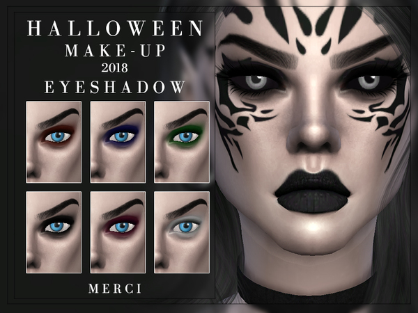 Sims 4 Eyeshadow Halloween 2018 by Merci at TSR