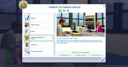 Office Assistant Career (Part Time) by Marduc_Plays at Mod The Sims