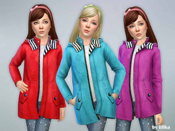 Sims 4 Coat for Girls 04 by lillka at TSR