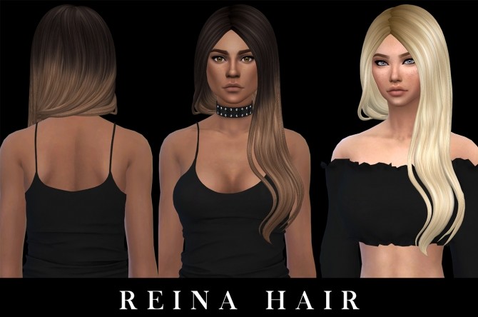 Sims 4 Reina Hair at Leo Sims