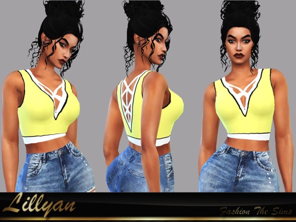 Sims 4 Top Cassandra by LYLLYAN at TSR