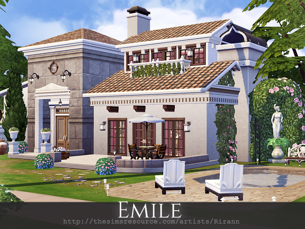 Sims 4 Emile mediterranean villa by Rirann at TSR