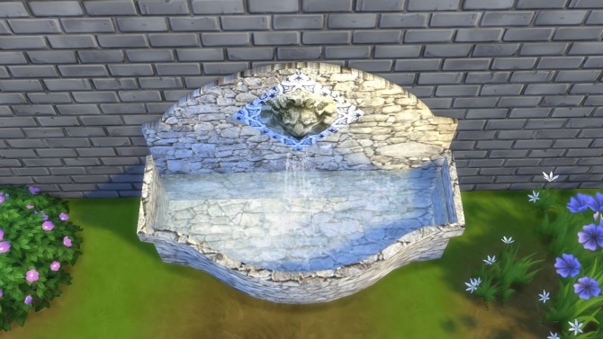 Sims 4 The Leão XV Fountain with animated waterfall by eletrodj at Mod The Sims