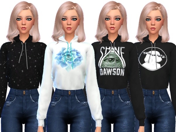 Sims 4 Tumblr Themed Hoodies by Wicked Kittie at TSR