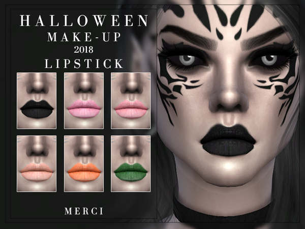 Sims 4 Lipstick Halloween 2018 by Merci at TSR