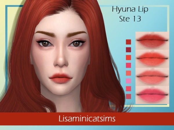 Sims 4 LMCS Hyuna Lip Set by Lisaminicatsims at TSR