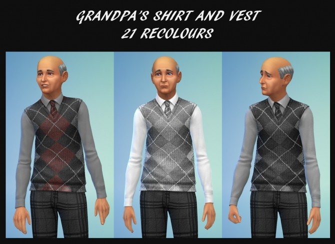 Sims 4 Grandpas New Duds set by Simmiller at Mod The Sims
