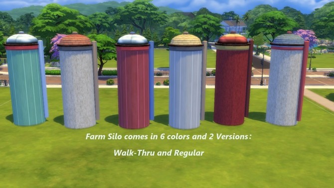 Sims 4 Farm and Industry Silos by Snowhaze at Mod The Sims