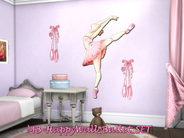 Sims 4 MB Happy Wall Ballet SET by matomibotaki at TSR