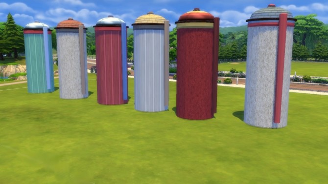 Sims 4 Farm and Industry Silos by Snowhaze at Mod The Sims