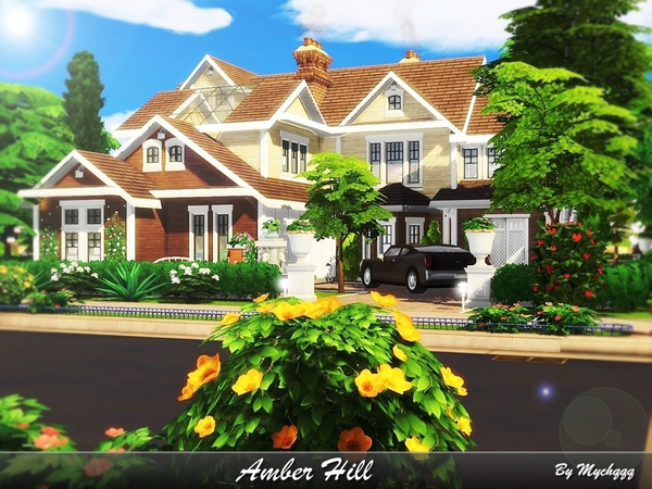 Sims 4 Amber Hill house by MychQQQ at TSR