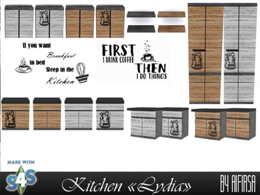 Sims 4 Lydia kitchen at Aifirsa