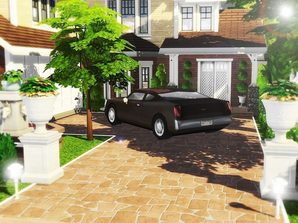 Sims 4 Amber Hill house by MychQQQ at TSR