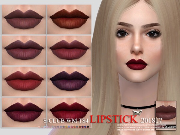 Sims 4 Lipstick 201817 by S Club WM at TSR