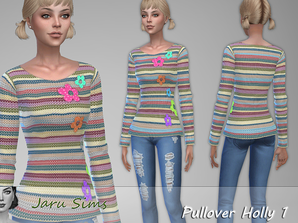 Sims 4 Pullover Holly 1 by Jaru Sims at TSR