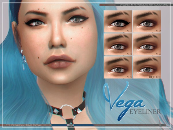 Sims 4 Vega eyeliner #1 by sugar owl at TSR