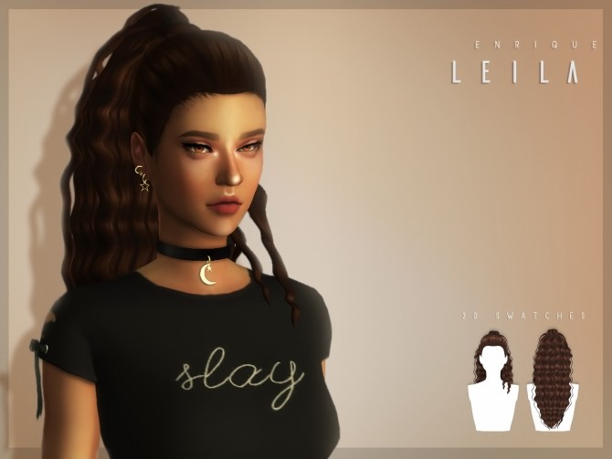 Sims 4 Leila Hairstyle at Enriques4