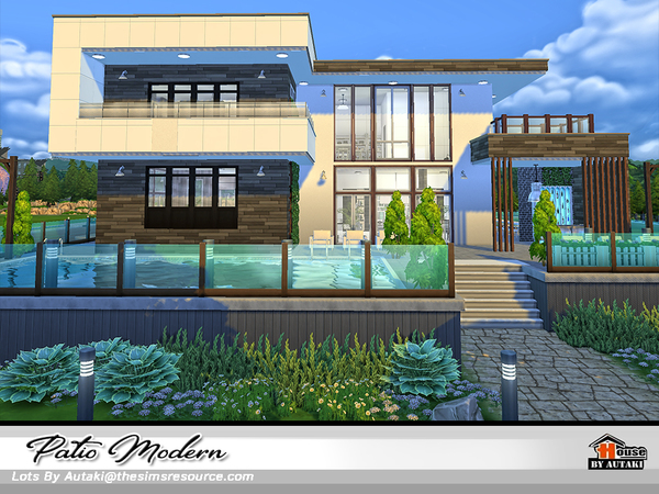 Sims 4 Patio Modern by autaki at TSR