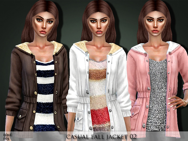 Casual Fall Jacket 02 By Black Lily At Tsr Sims 4 Updates