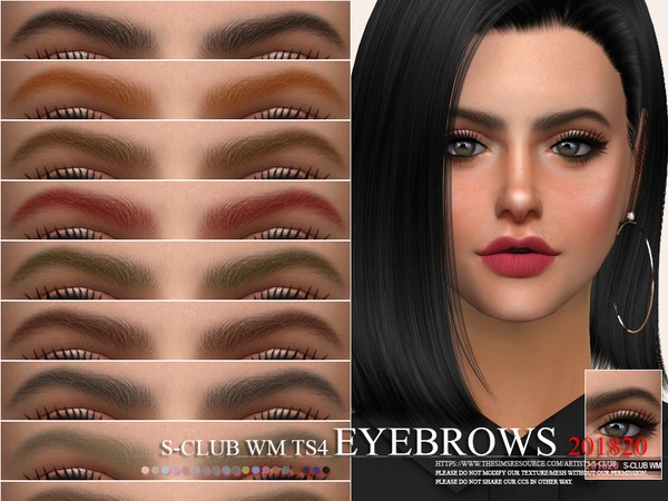 Sims 4 Eyebrows 201820 by S Club WM at TSR