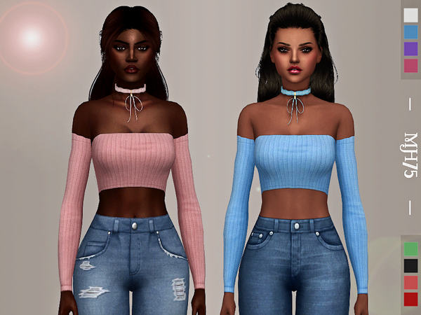 Sims 4 Georgi Top by Margeh 75 at TSR