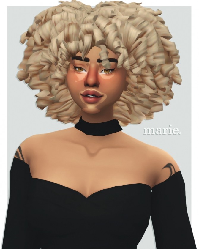 Sims 4 Grimcookies‘s marie hair recolour at cowplant pizza