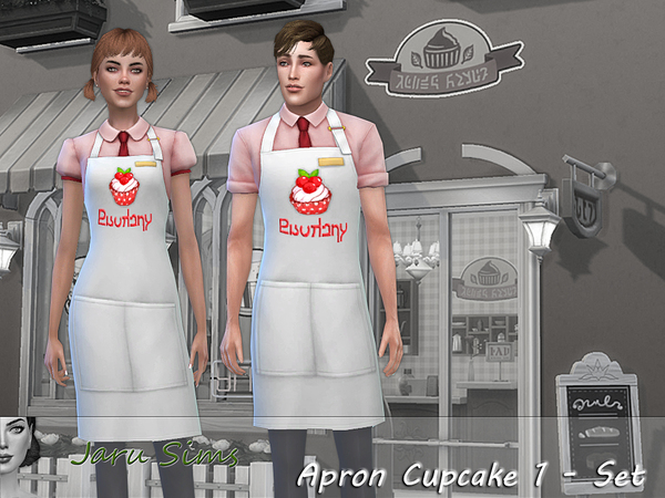 Sims 4 Set Apron Cupcake1 by Jaru Sims at TSR