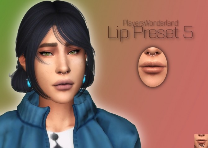 Sims 4 Lip Preset 5 at PW’s Creations