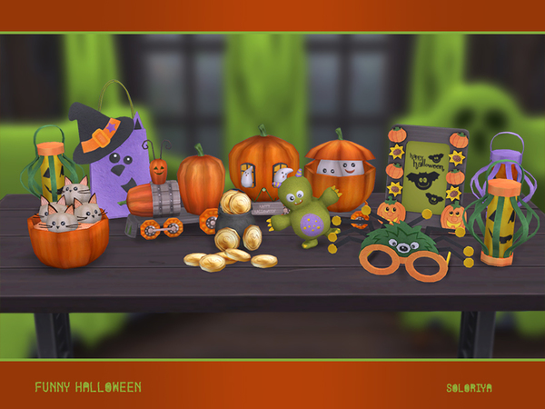 Sims 4 Funny Halloween set by soloriya at TSR