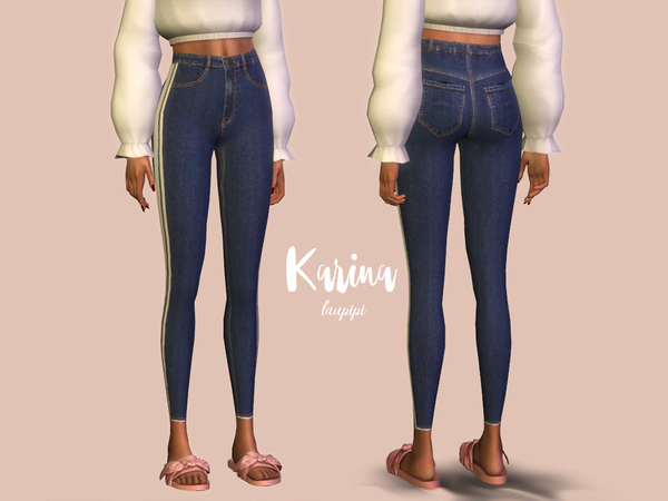 Sims 4 Karina jeans by laupipi at TSR