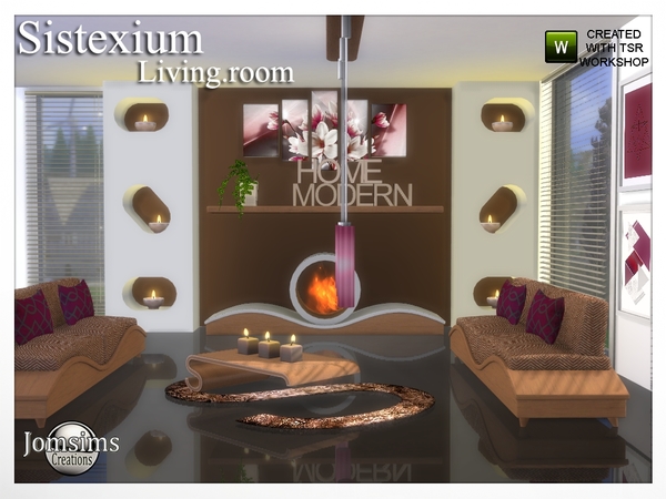 Sims 4 Sistexium livingroom by jomsims at TSR