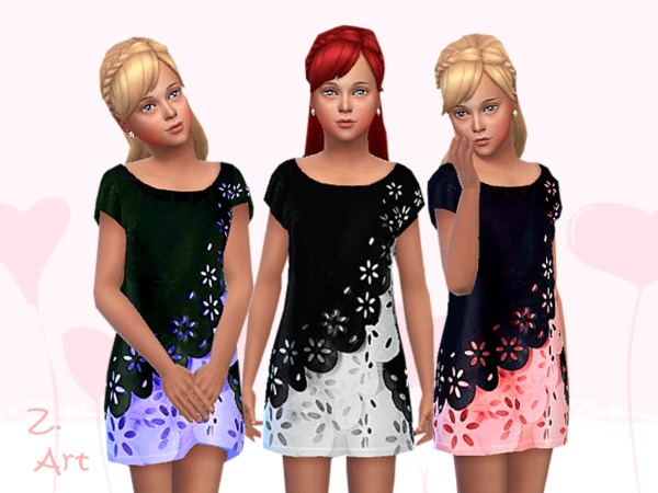 Sims 4 GirlZ 17 casual dress by Zuckerschnute20 at TSR