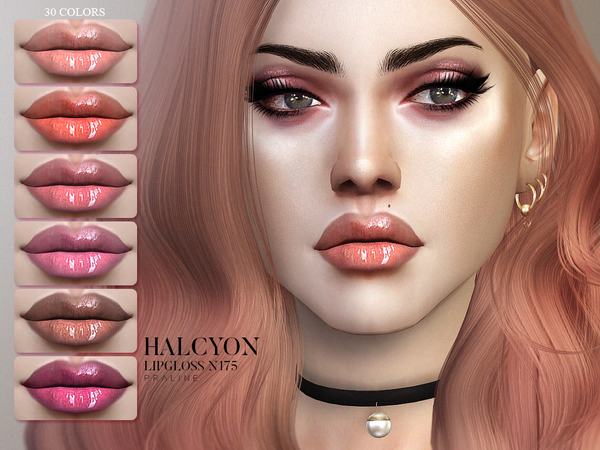 Sims 4 Halcyon Lipgloss N175 by Pralinesims at TSR